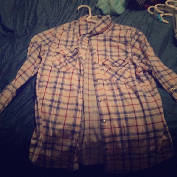 Pink, red, blue flannel - Picture 1 of 1